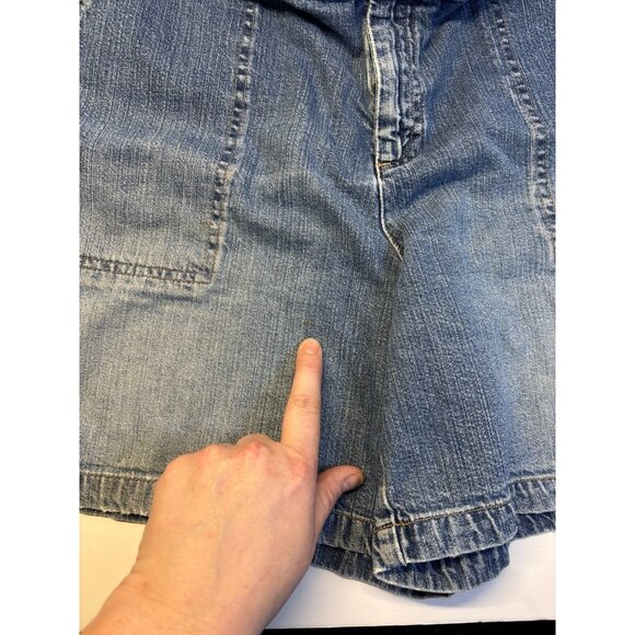 Vintage (90s/00s‎ Y2K) Old Navy denim Jean Shorts W/ square pockets (size 18) - Picture 5 of 10